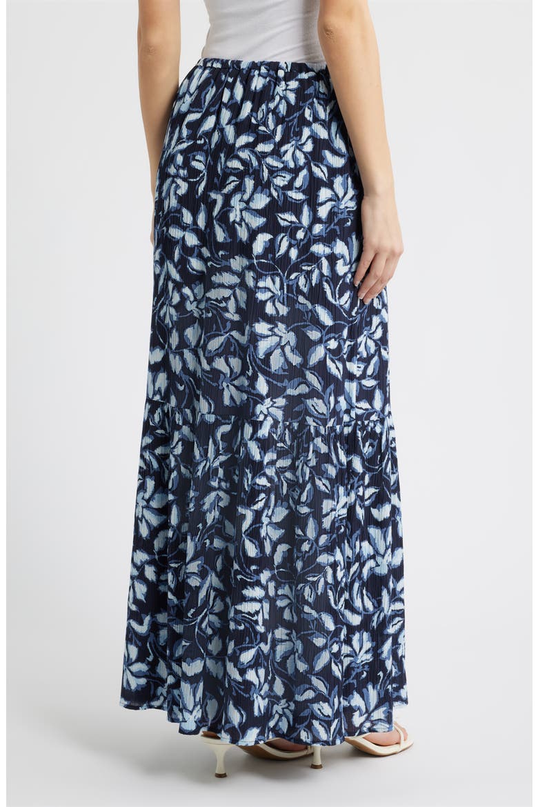 Marulo Floral Tiered Maxi Skirt, Alternate, color, NAVY JASMINE
