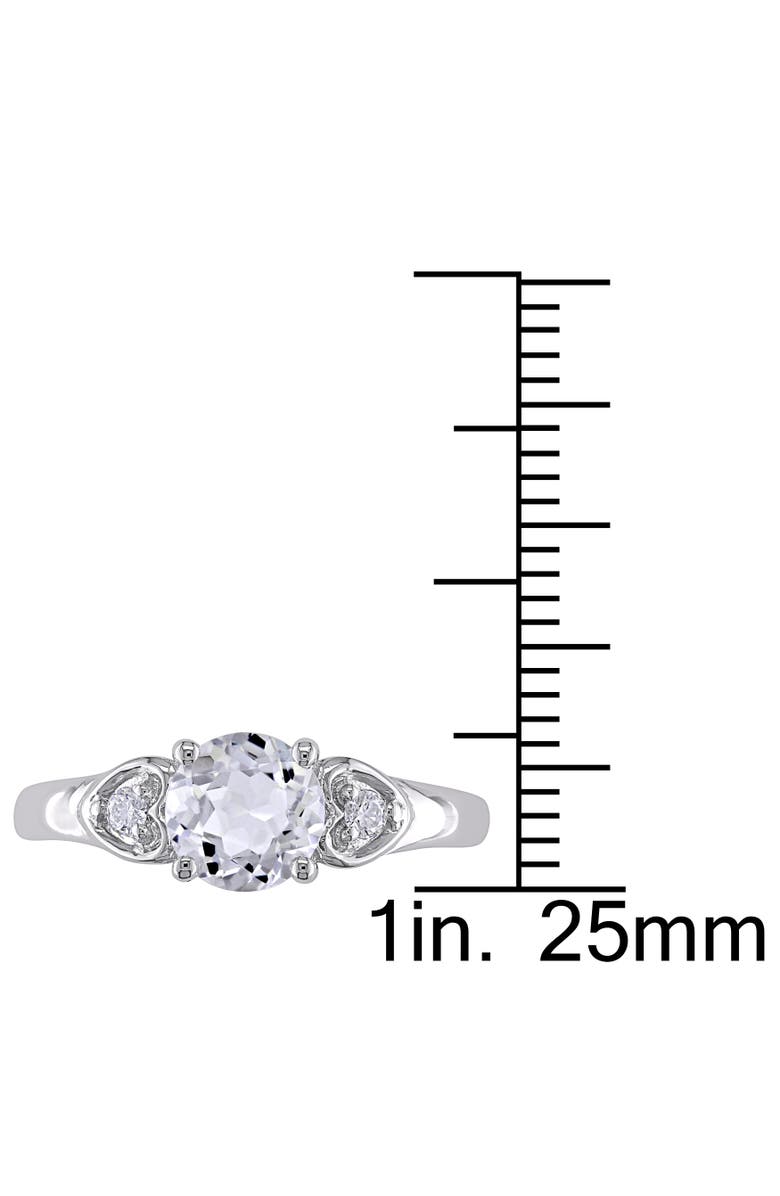 Julianna B. White Topaz Engagement Ring 10k, Alternate, color, 10K White Gold