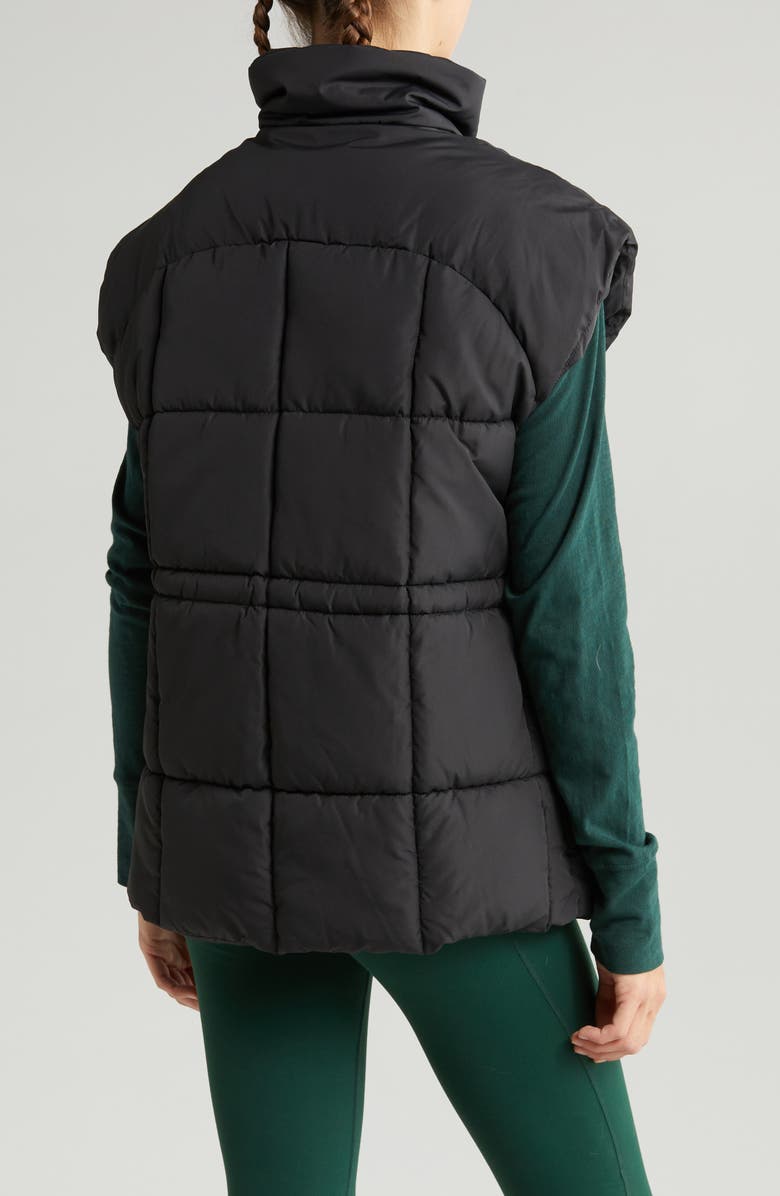 Zella Adjustable Drawcord Waist Puffer Vest, Alternate, color, 
