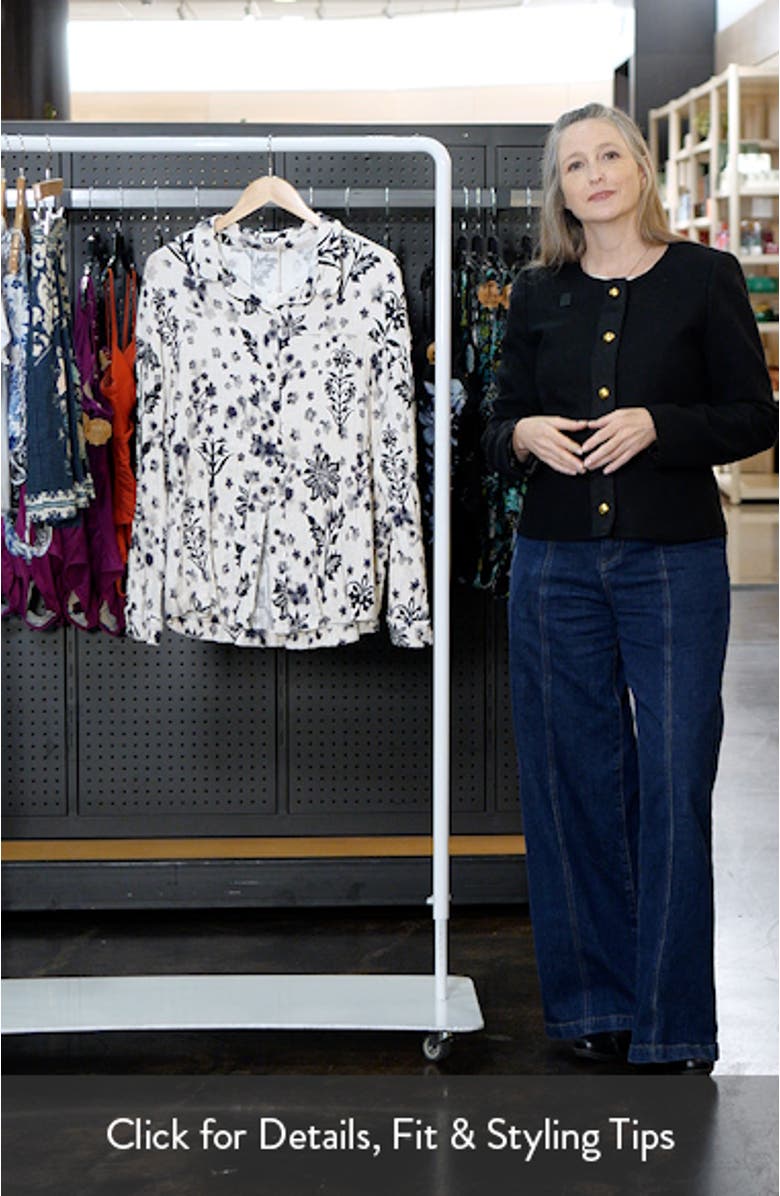 Keshia Batik Embroidered Cover-Up Shirt, sales video thumbnail