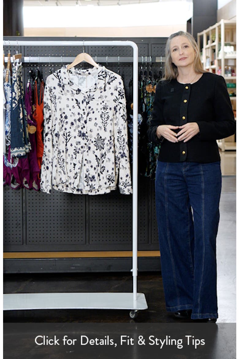 Keshia Batik Embroidered Cover-Up Shirt video