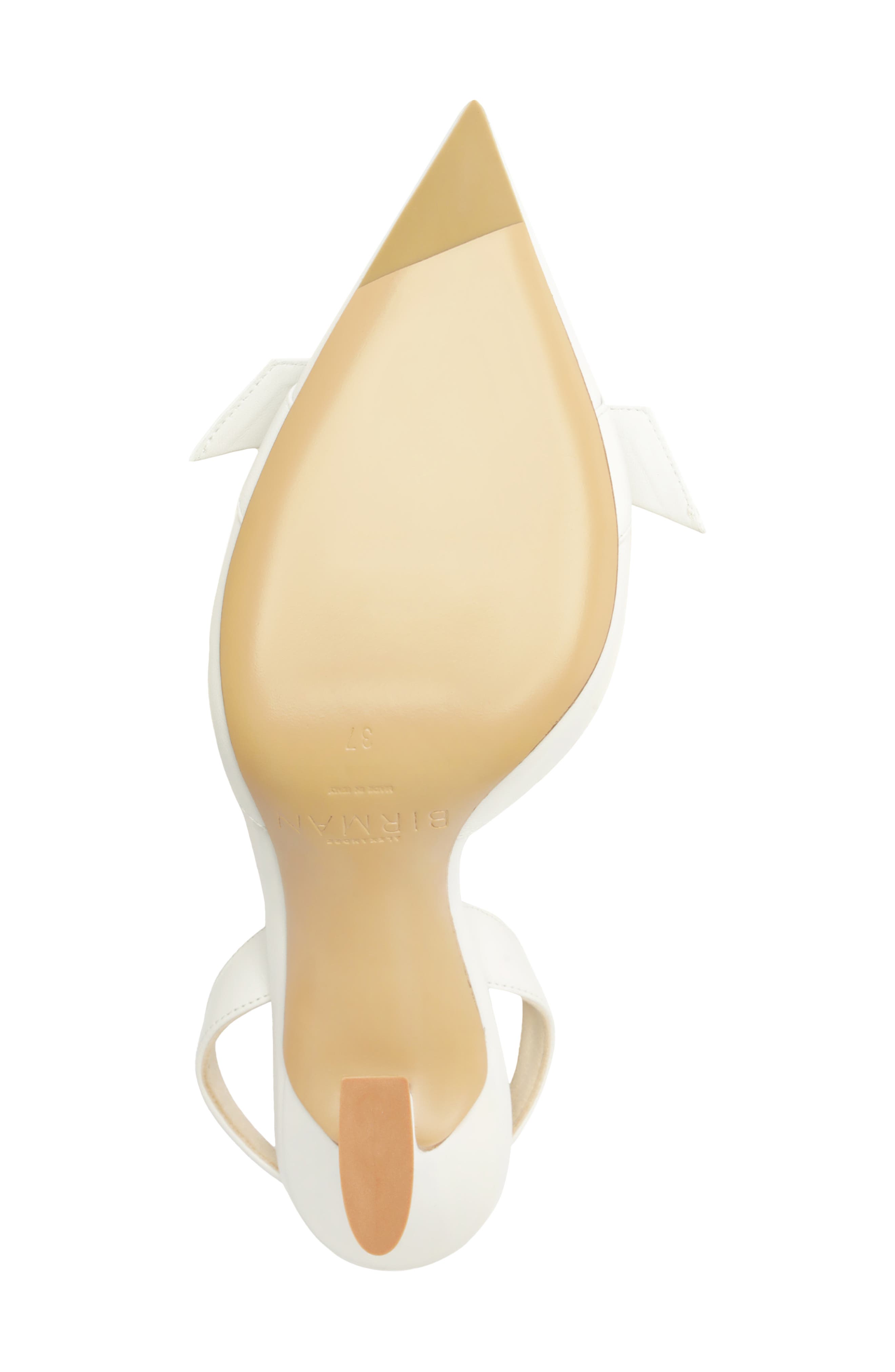 Clarita Bell Pointed Toe Slingback Pump, Alternate, color, WHITE
