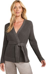 Haven Well Within Cotton Blend Lurex Belted Cardigan