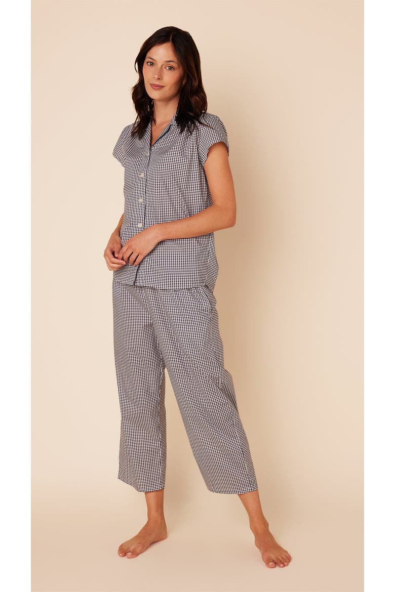Luxe Pima Capri, Main, color, Classic Gingham Navy