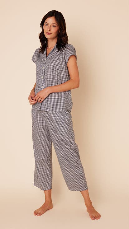 Luxe Pima Cropped Pajama Print Set