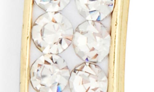 Nordstrom Rack Set Of 2 Cubic Zirconia Ball & Hoop Earrings In Clear- Gold