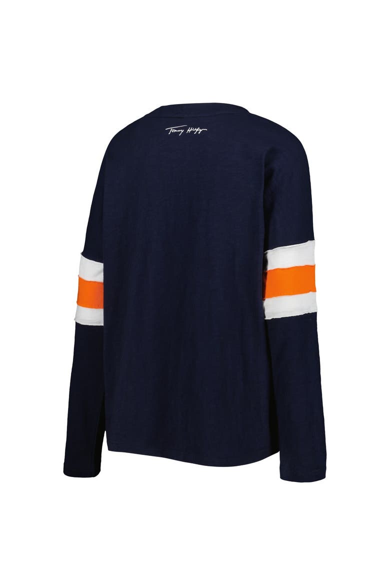 Women's Tommy Hilfiger Navy Chicago Bears Justine Long Sleeve Tunic T-Shirt, Alternate, color, Navy