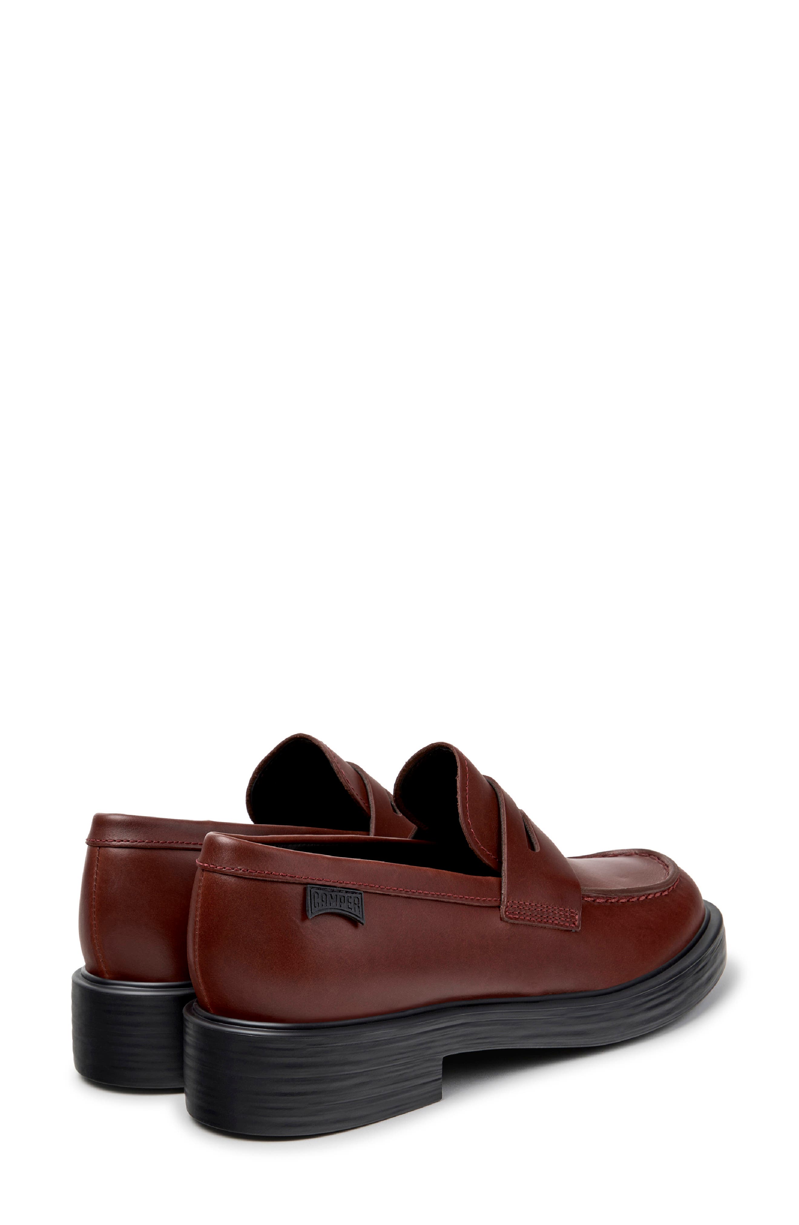 Dean Twins Leather Loafer, Alternate, color, BURGUNDY
