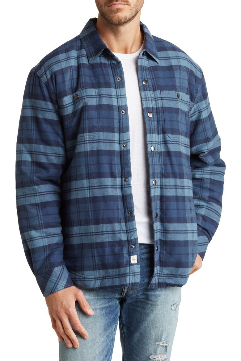 Carlton Flannel Jacket, Main, color, BLUE