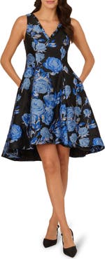 Adrianna Papell Floral Jacquard Fit & Flare Dress