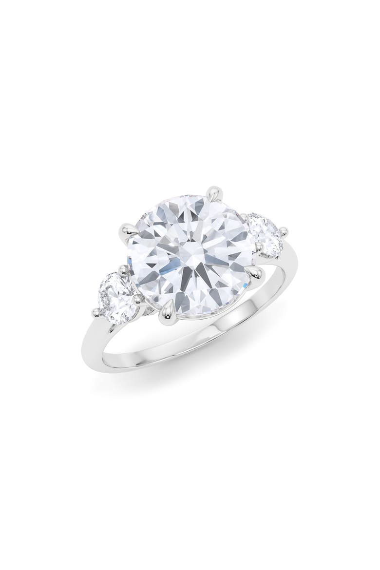 Three Stone Round Cut Lab Created Diamond Ring, Main, color, 2.00CTW 18K WHITE GOLD