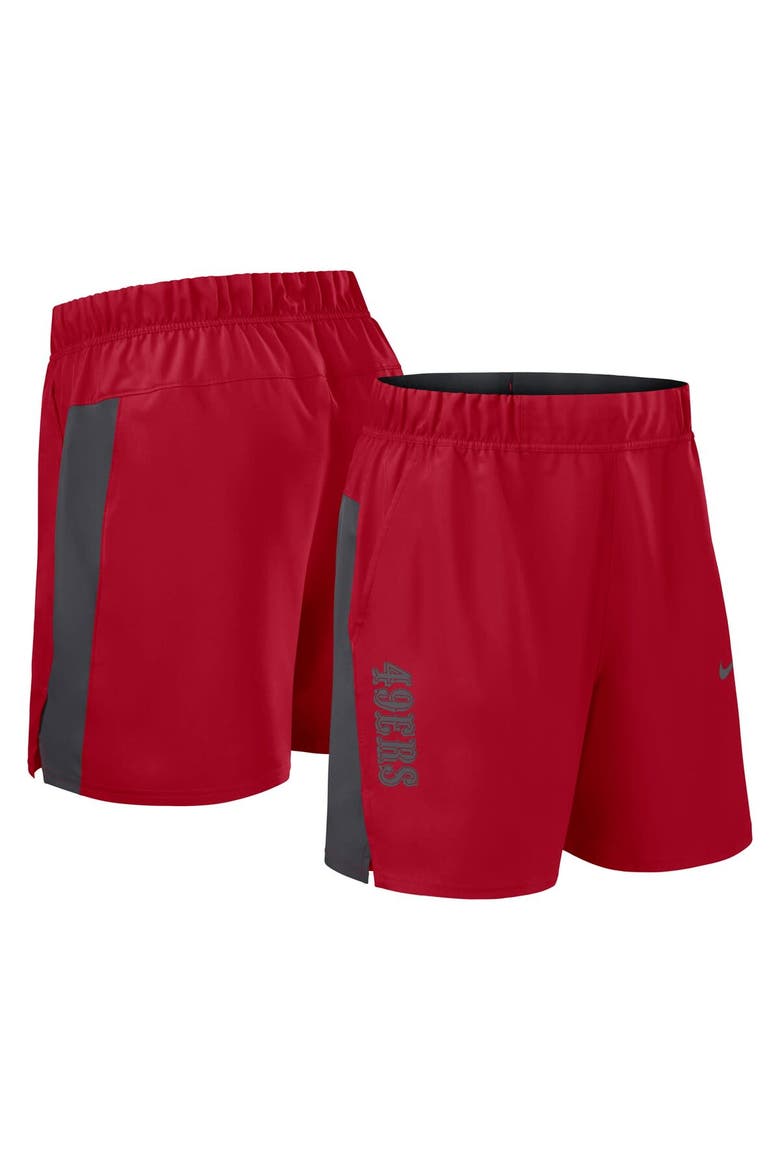 Men's Nike Scarlet San Francisco 49ers Woven Victory Performance Shorts, Alternate, color, Scarlet