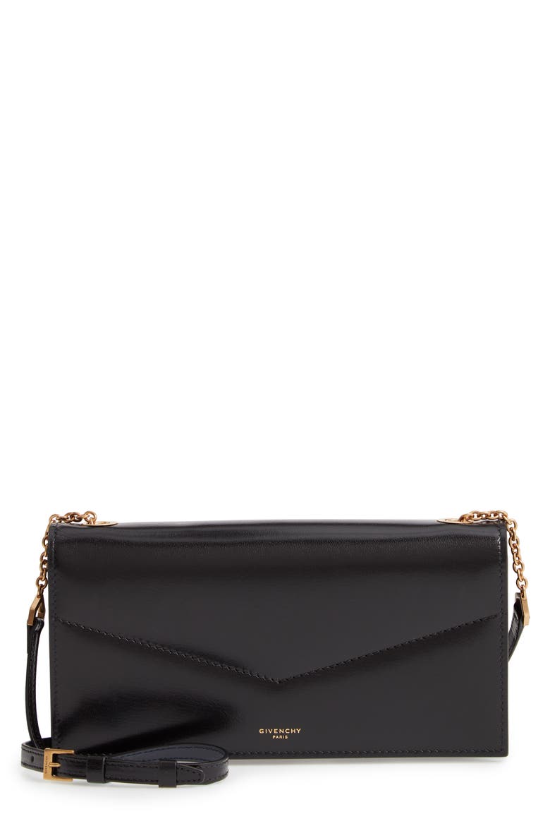 Leather Wallet on a Chain, Main, color, BLACK
