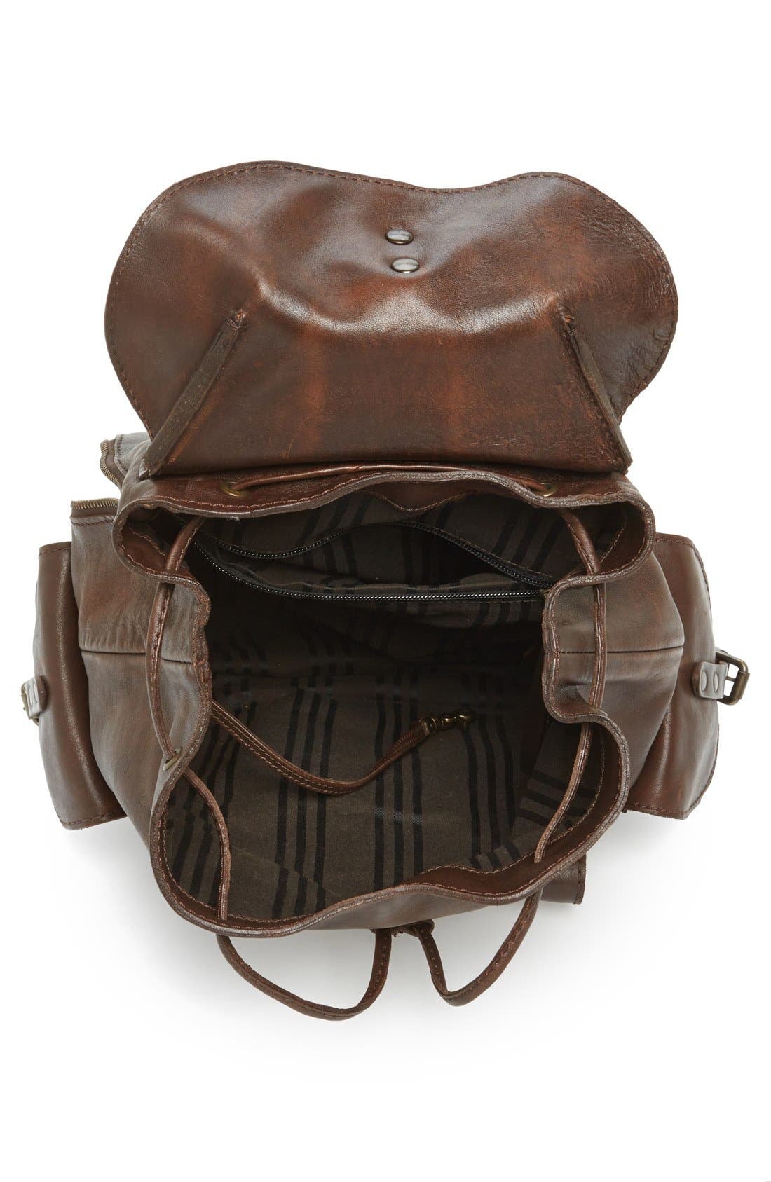 'Veronica' Leather Backpack, Alternate, color, MAPLE