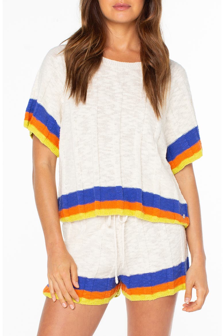 Cabana Club Stripe T-Shirt, Main, color, DEW