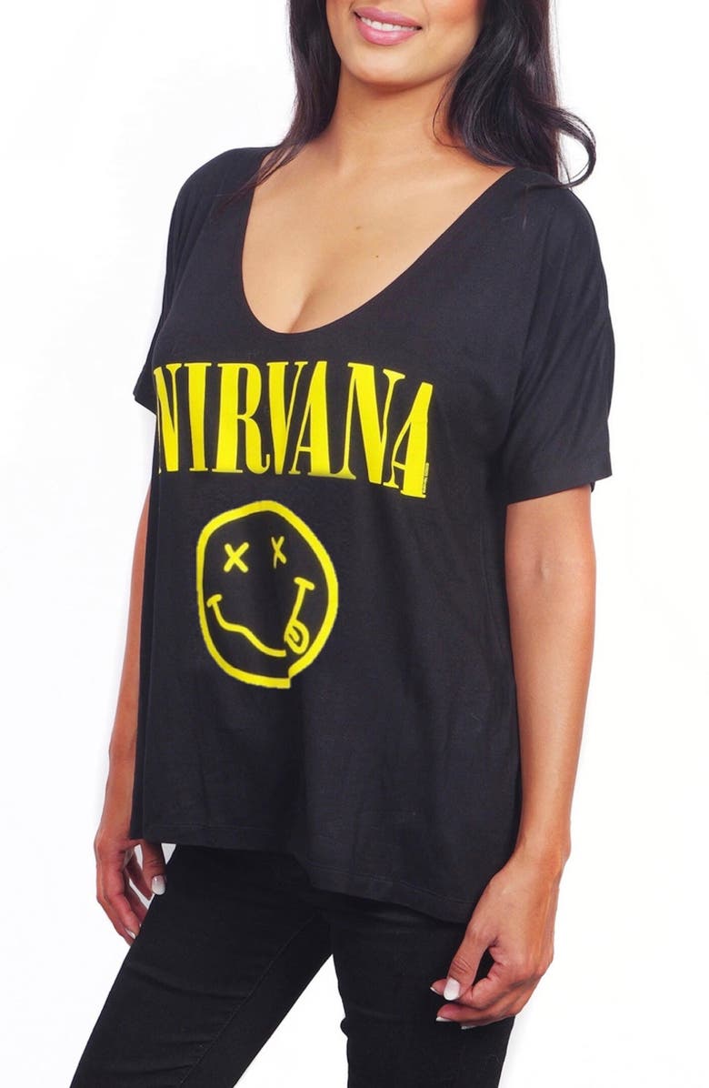 VIP MAMA Nirvana Maternity Graphic Tee & Baby Bodysuit Set, Alternate, color,