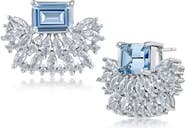 CZ by Kenneth Jay Lane Mixed Cubic Zirconia Cluster Stud Earrings