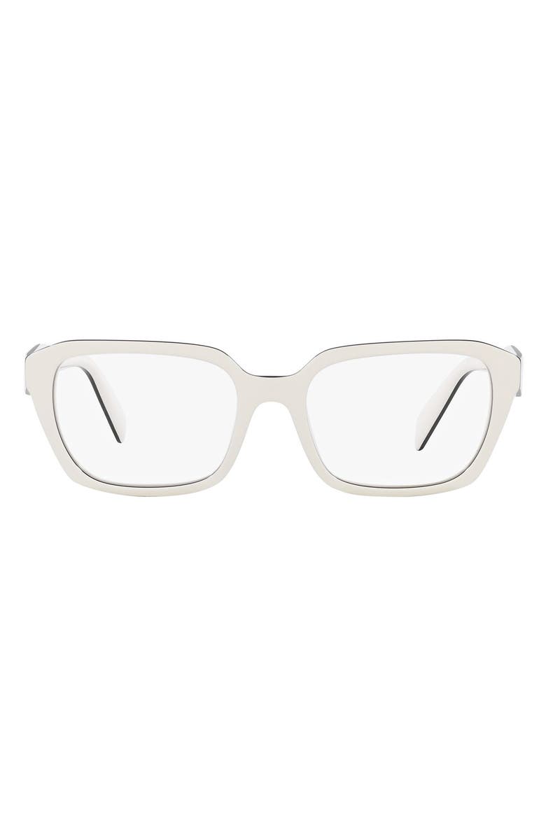 Prada 52mm Square Optical Glasses, Main, color,
