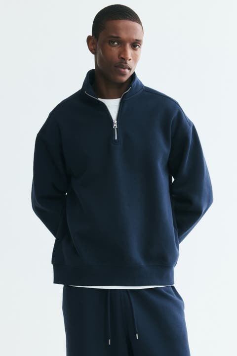 Loose Fit Half-Zip Sweatshirt
