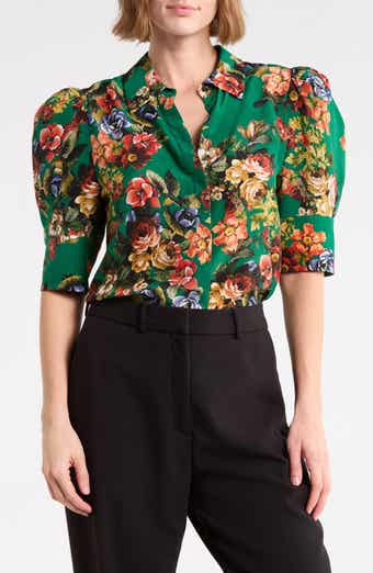 Willa Scrunched Sleeve Silk Top