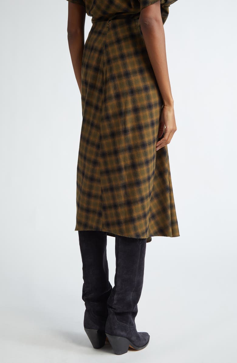 Isabel Marant Étoile Tijuana Plaid Cotton Skirt, Alternate, color,