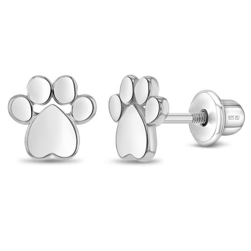 In Season Jewelry My Furry Friend Paw Earrings in Silver at Nordstrom