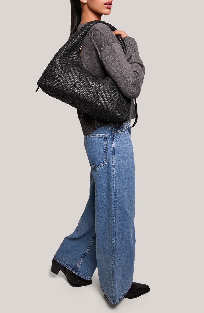 AIMEE Chelsea Woven Leather Hobo Bag, Alternate, color,