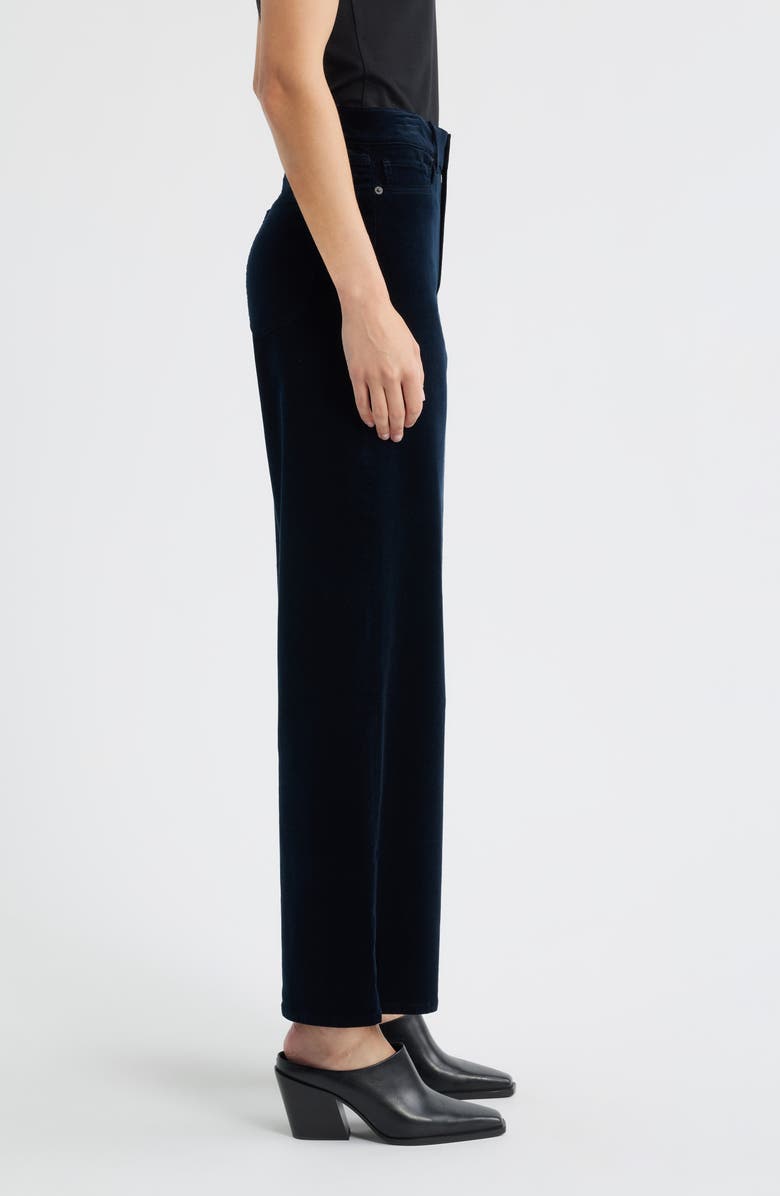 FRAME Le Slim Palazzo Corduroy Pants, Alternate, color, Navy