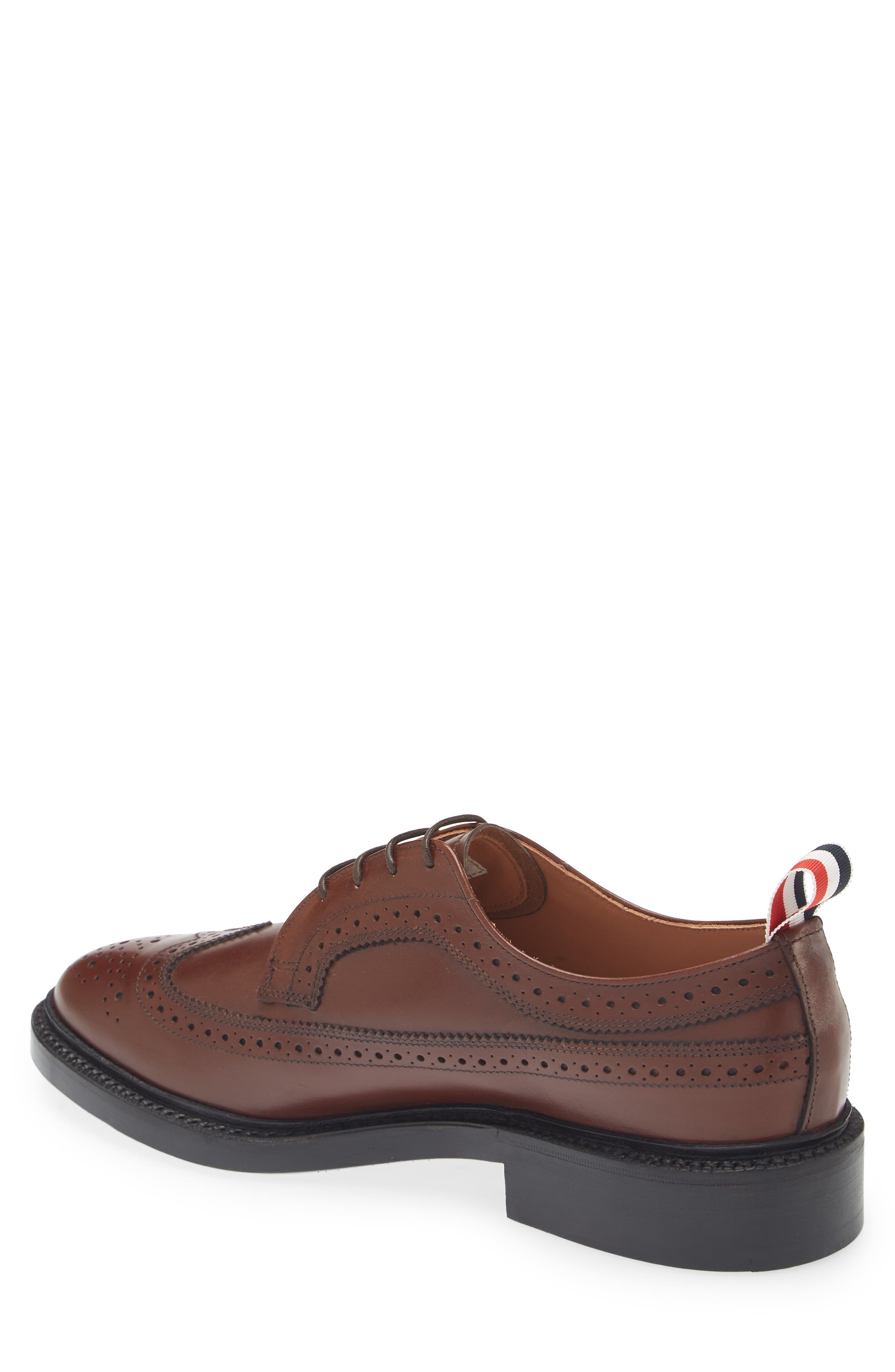 Thom Browne Classic Longwing Derby, Alternate, color, Brown