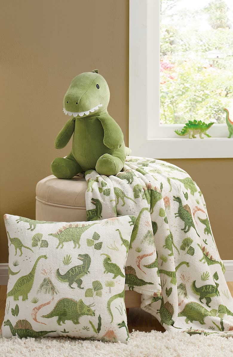 VCNY HOME Travel Throw Blanket, Accent Pillow & Stuffed Toy Set, Alternate, color, Green
