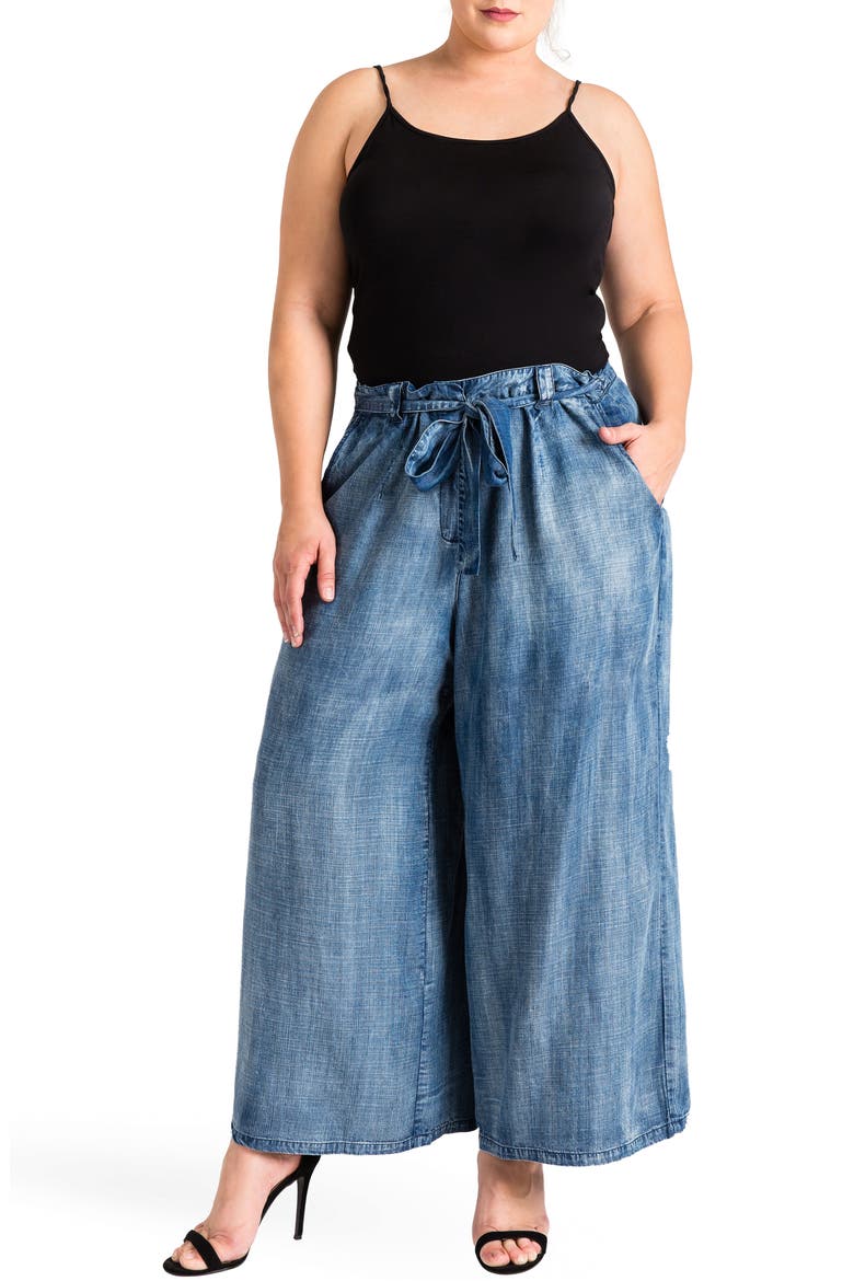 Sophi Crop Wide Leg Pants, Alternate, color, MEDIUM BLUE