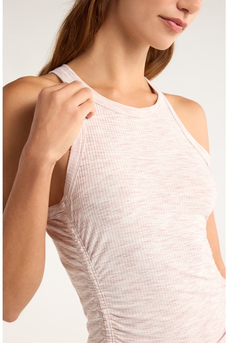Reset Ruched Rib Tank, Alternate, color, PINK FAWN HEATHER