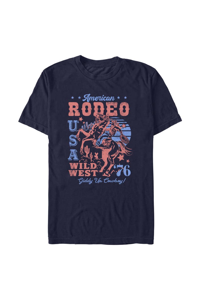 Men's Lost Gods American Rodeo Wild West  Graphic T-Shirt, Main, color, Navy Blue