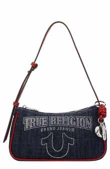 Bling Logo Denim Shoulder Bag