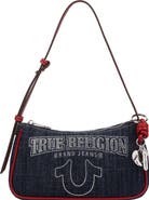 True Religion Bling Logo Denim Shoulder Bag