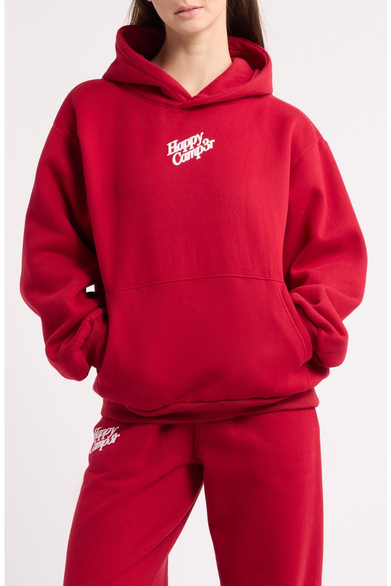 Puff Series Logo Hoodie, Main, color, DEEP RED