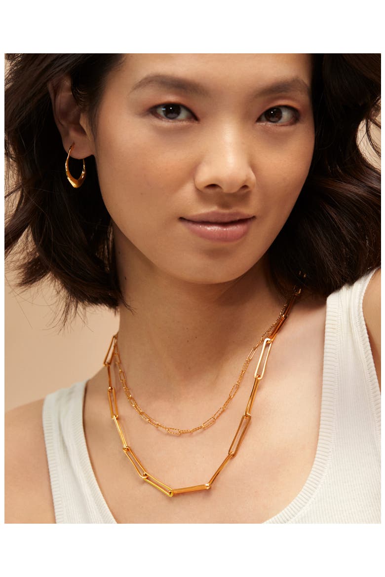 Alta Long Link Necklace, Alternate, color, GOLD