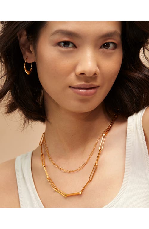 Monica Vinader Alta Long Link Necklace In Gold