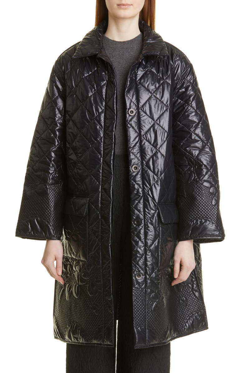 Cecilie Bahnsen Fulton Camellia Quilted Jacket, Main, color, 