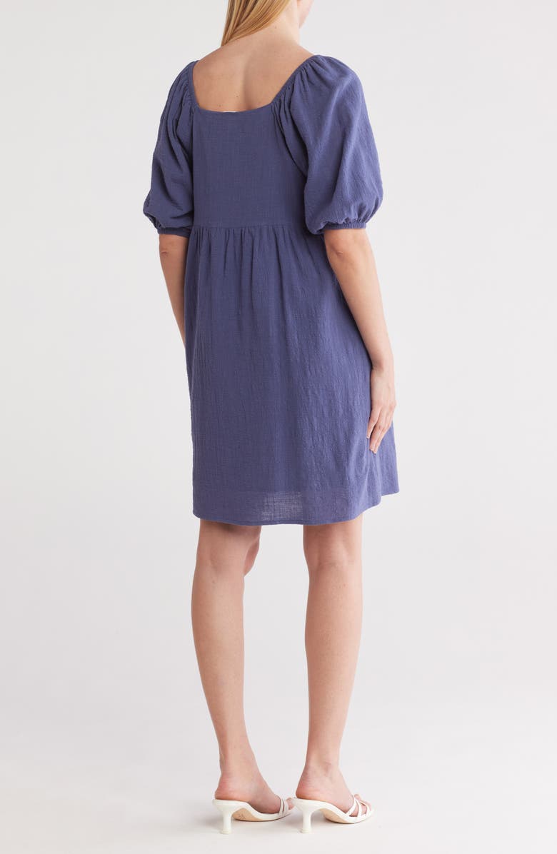 Melrose and Market Puff Sleeve Textured Dress, Alternate, color,