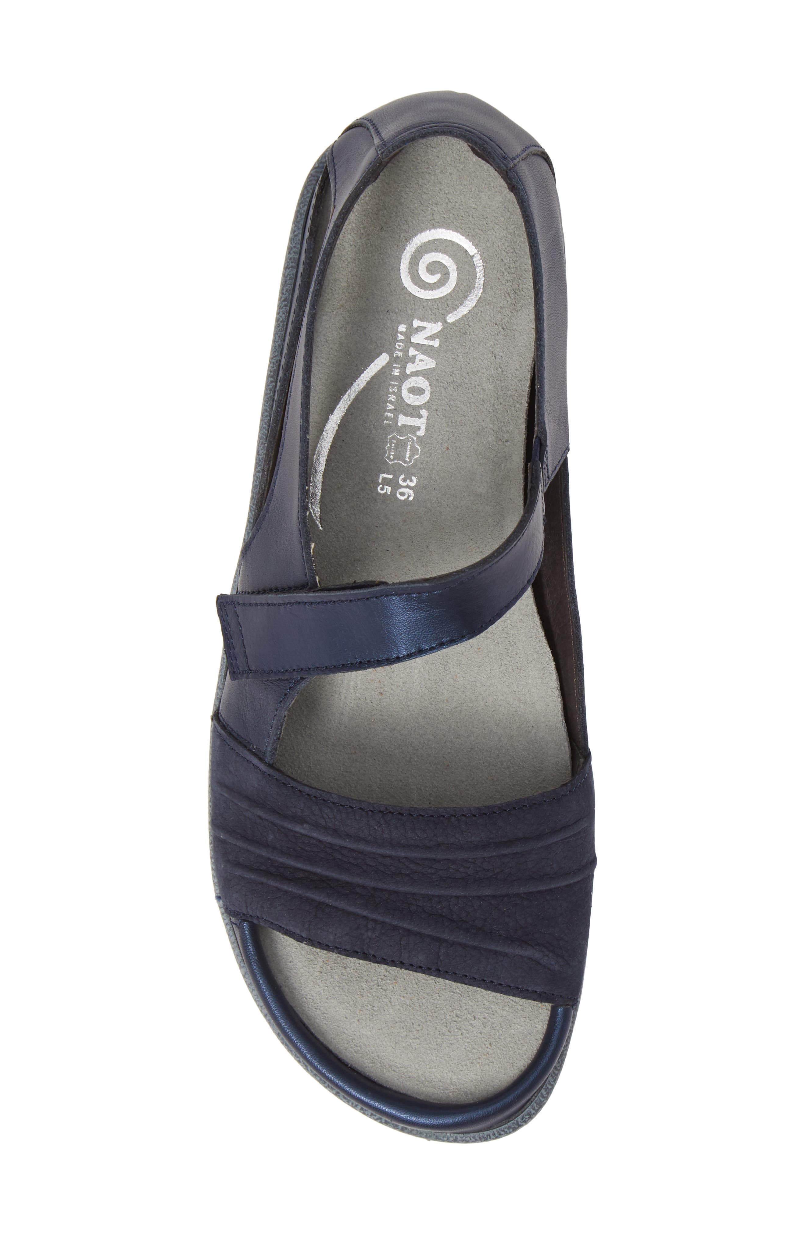 'Papaki' Sandal, Alternate, color, POLAR SEA/ NAVY LEATHER