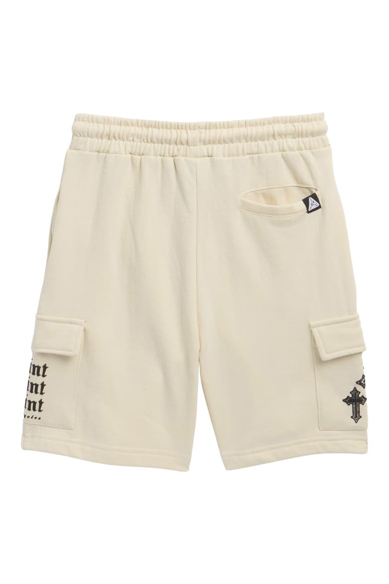 Kids' Gideon Fleece Cargo Shorts, Alternate, color, TURTLEDOVE/ SAINT