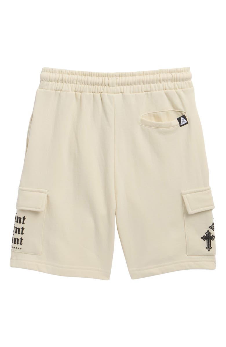 Fly By Night Kids' Gideon Fleece Cargo Shorts, Alternate, color, Turtledove/ Saint