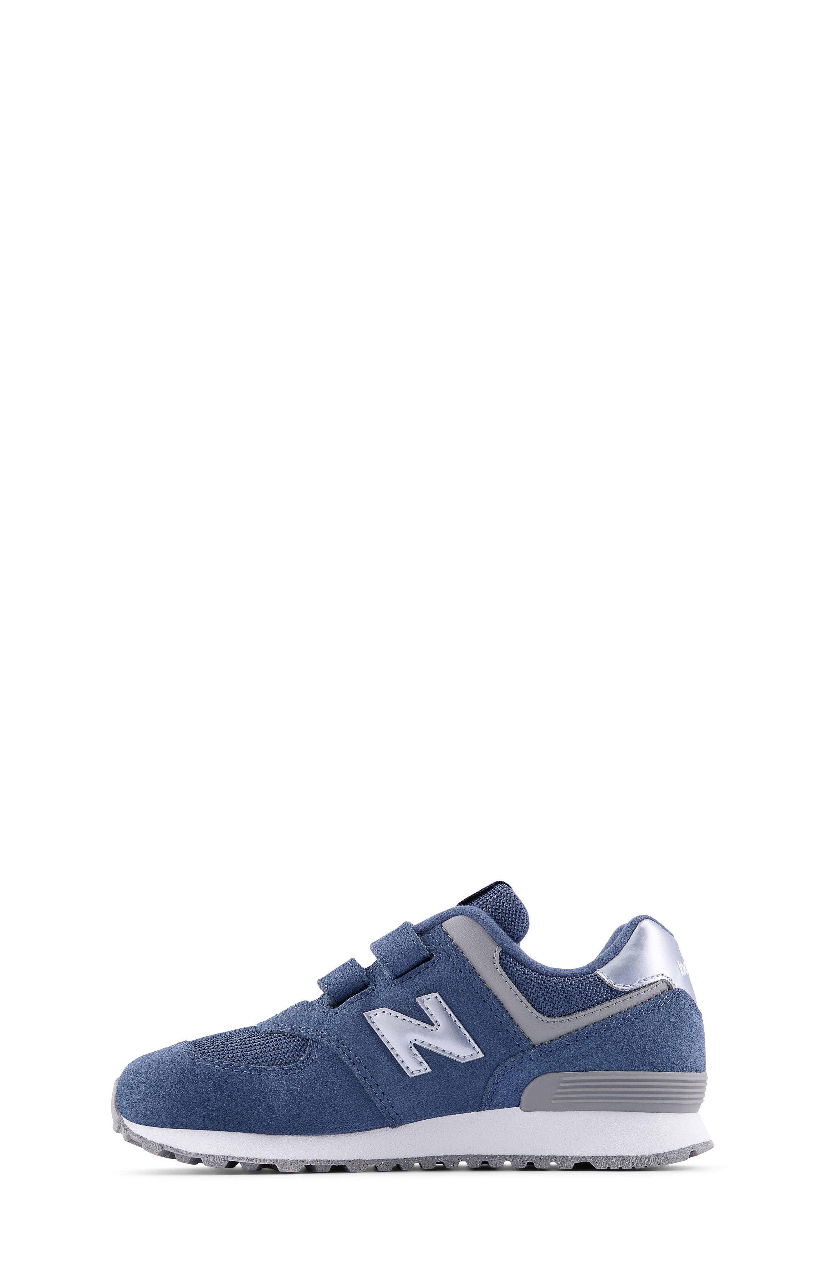 Kids' 574 Sneaker, Alternate, color, NAVY/ SILVER