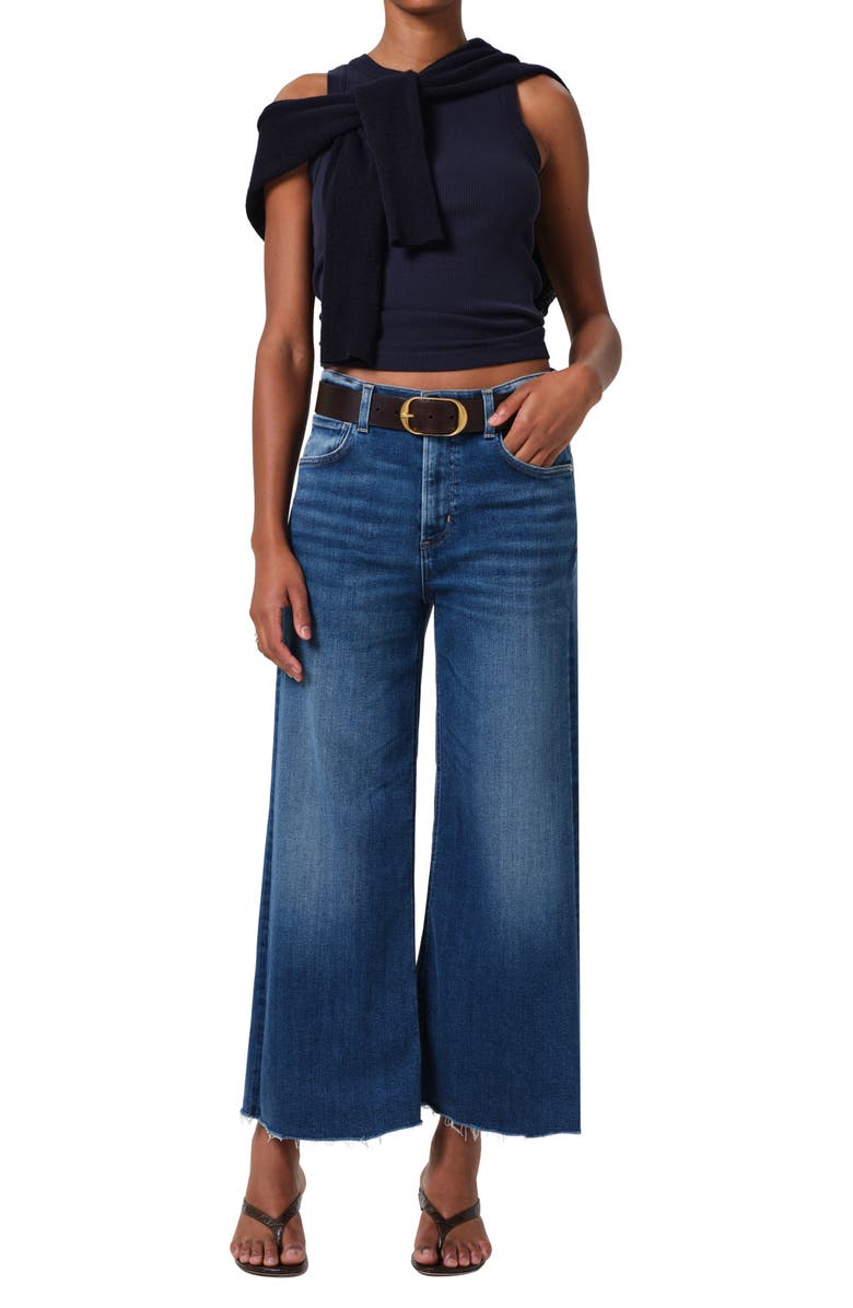 Citizens of Humanity Lyra Crop Wide Leg Jeans, Alternate, color, Ambry