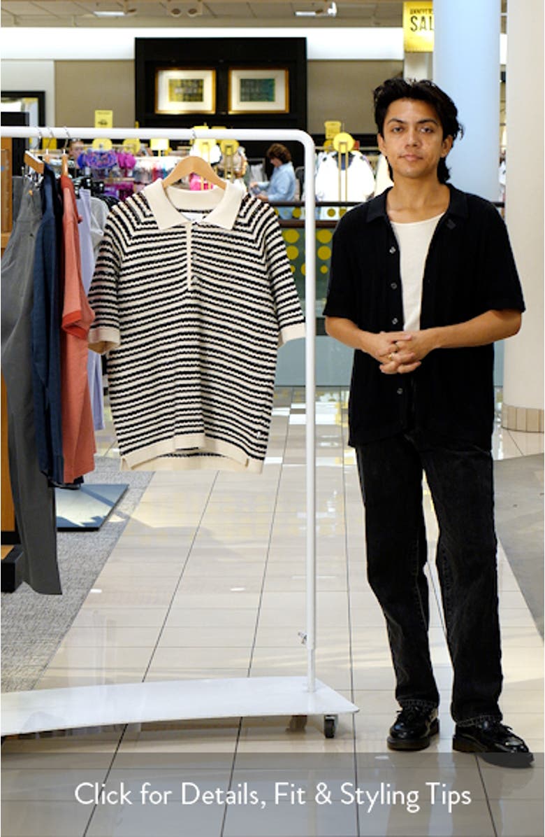 Brett 6686 Stripe Organic Cotton Polo Sweater, sales video thumbnail