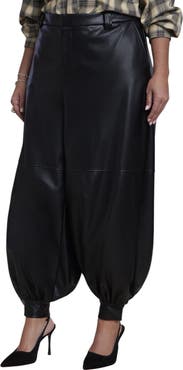 ELOQUII Faux Leather Balloon Pant (plus)