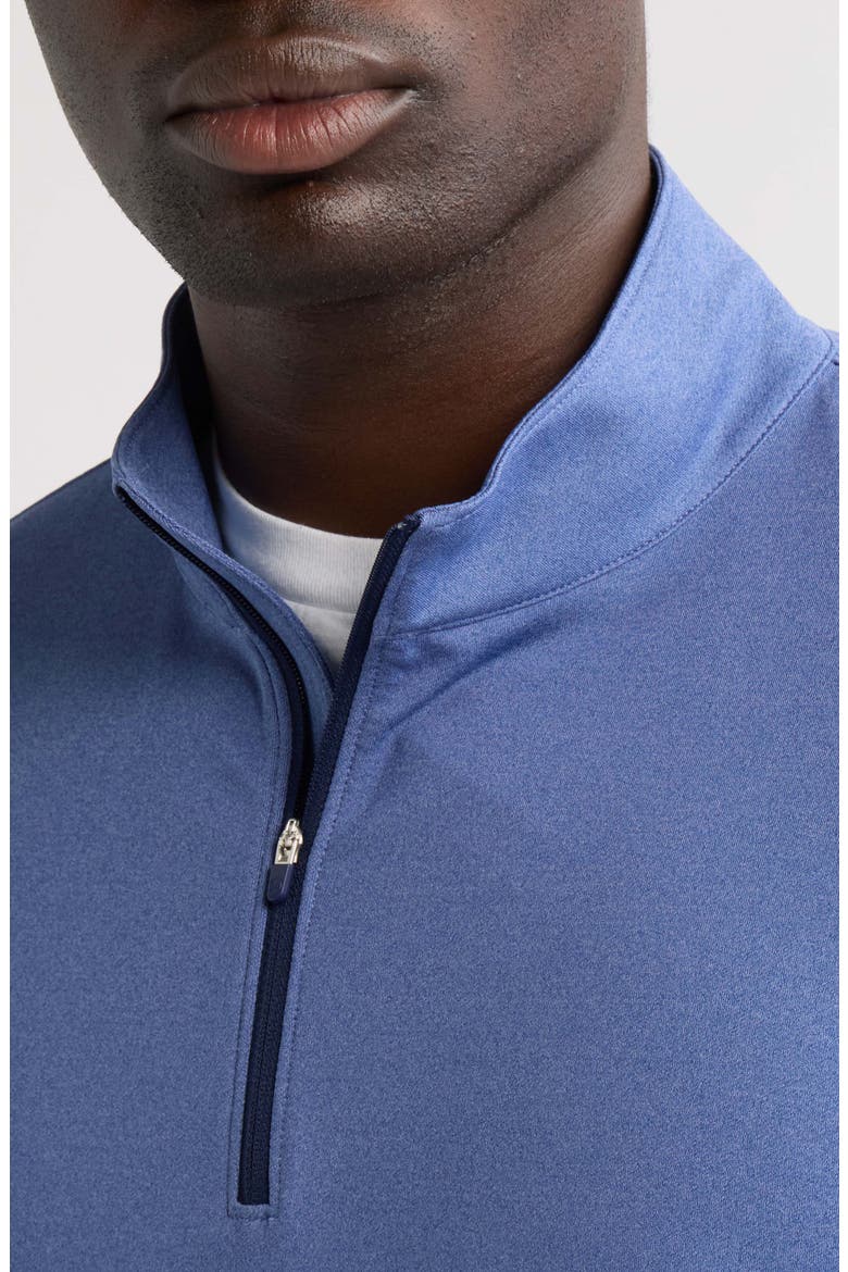 Perth Mélange Performance Quarter-Zip Pullover, Alternate, color, BALI BLUE