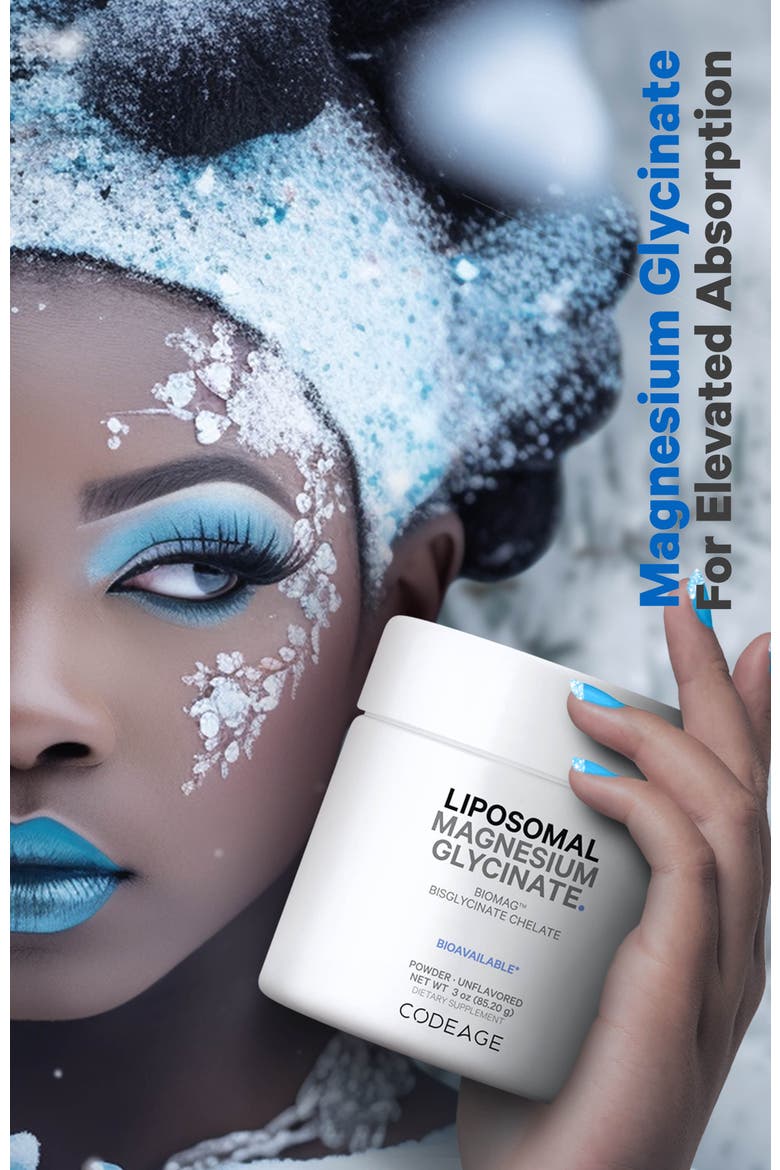 Magnesium Glycinate Powder Supplement 2-Month Supply, Alternate, color, White