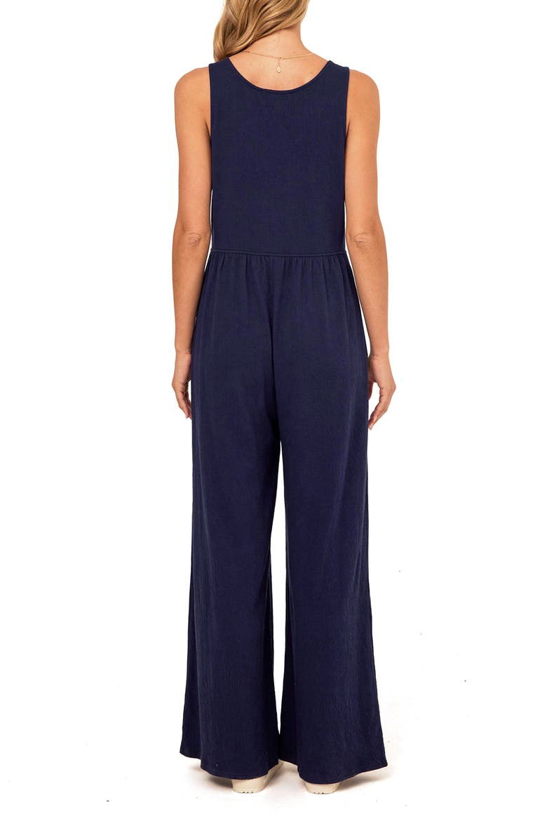 Eira Smocked Sleeveless Wide Leg Jumpsuit, Alternate, color, STARGAZER